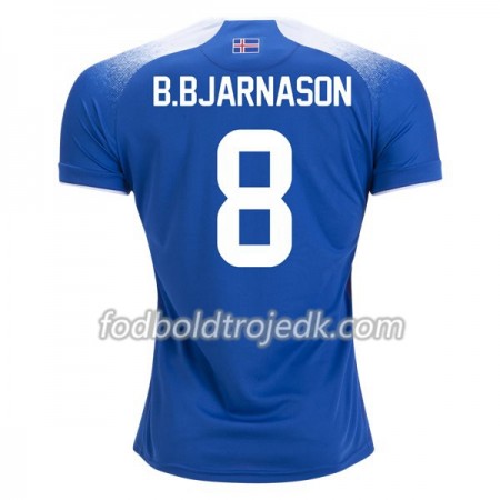 Island VM 2018 B.Bjarnason 8 Hjemme - Fodboldtrøjer(S/S)